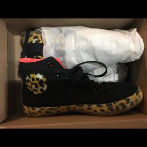 Converse cheetah hi black